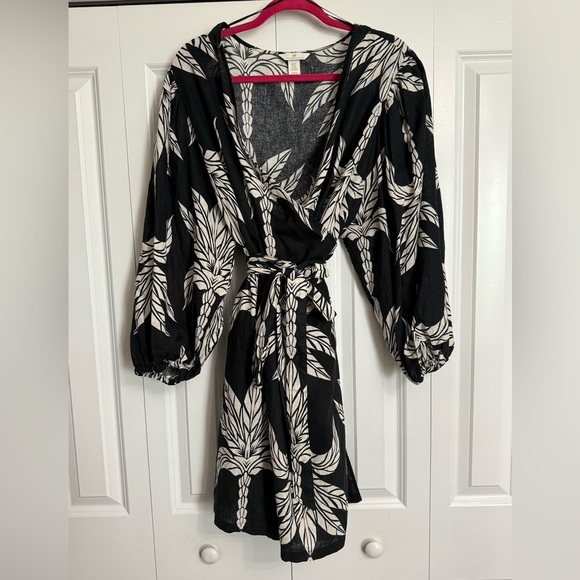 H & M Floral Wrap Dress XXL - Picture 3 of 4